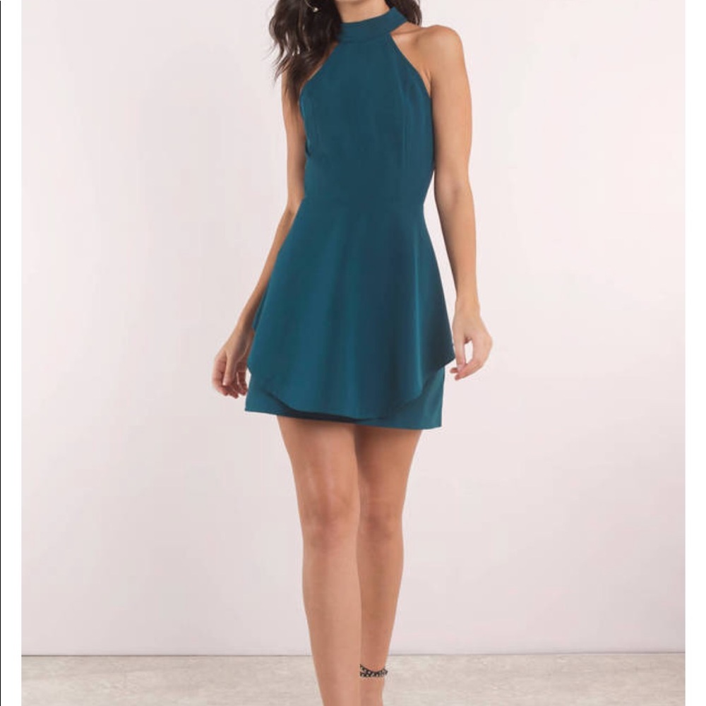 Tobi Halter Dark Teal Forma Dress